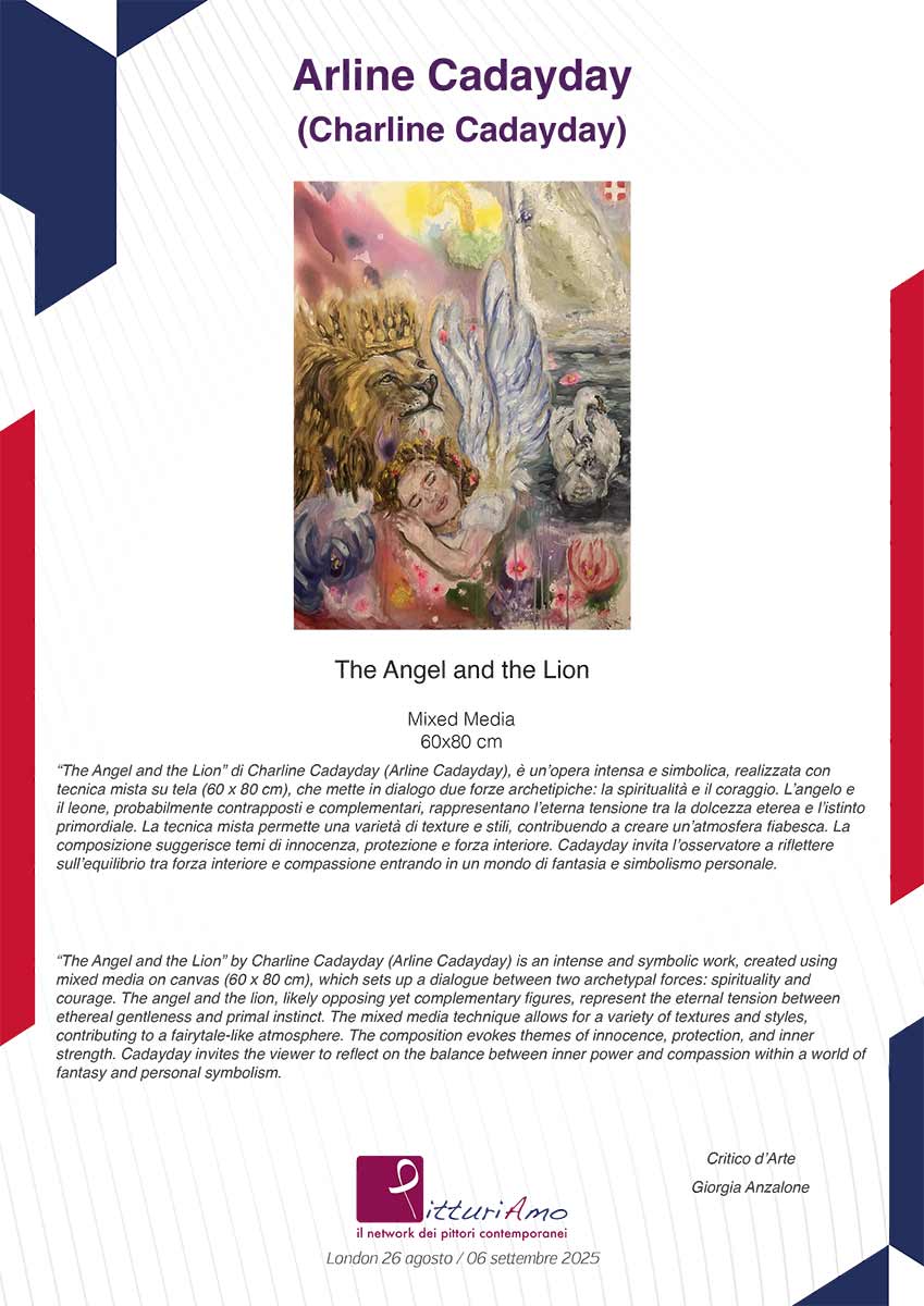 Art Critique on the Work "The Angel and the Lion" by Contemporary Artist Arline Cadayday