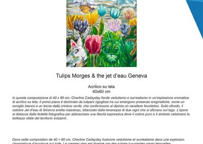 Art Critique on the Work "Morges Tulips and Jet d‘eau" by contemporary artist Arline ChArline Cadayday