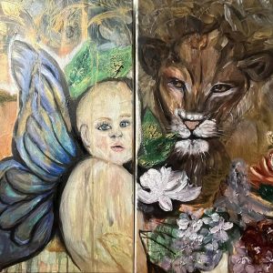 Online sale work entitled "The Caregiver" created by the contemporary artist Arline ChArline Cadayday