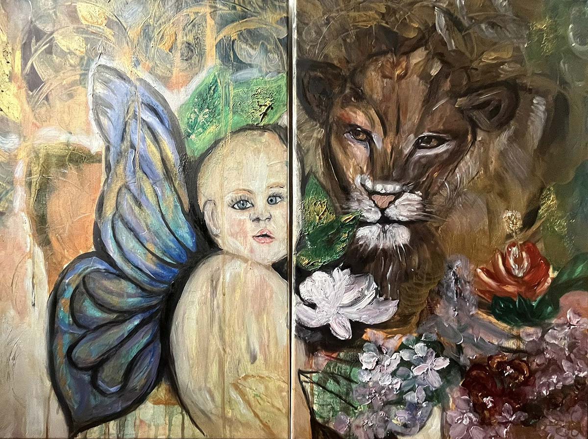 Online sale work entitled "The Caregiver" created by the contemporary artist Arline ChArline Cadayday