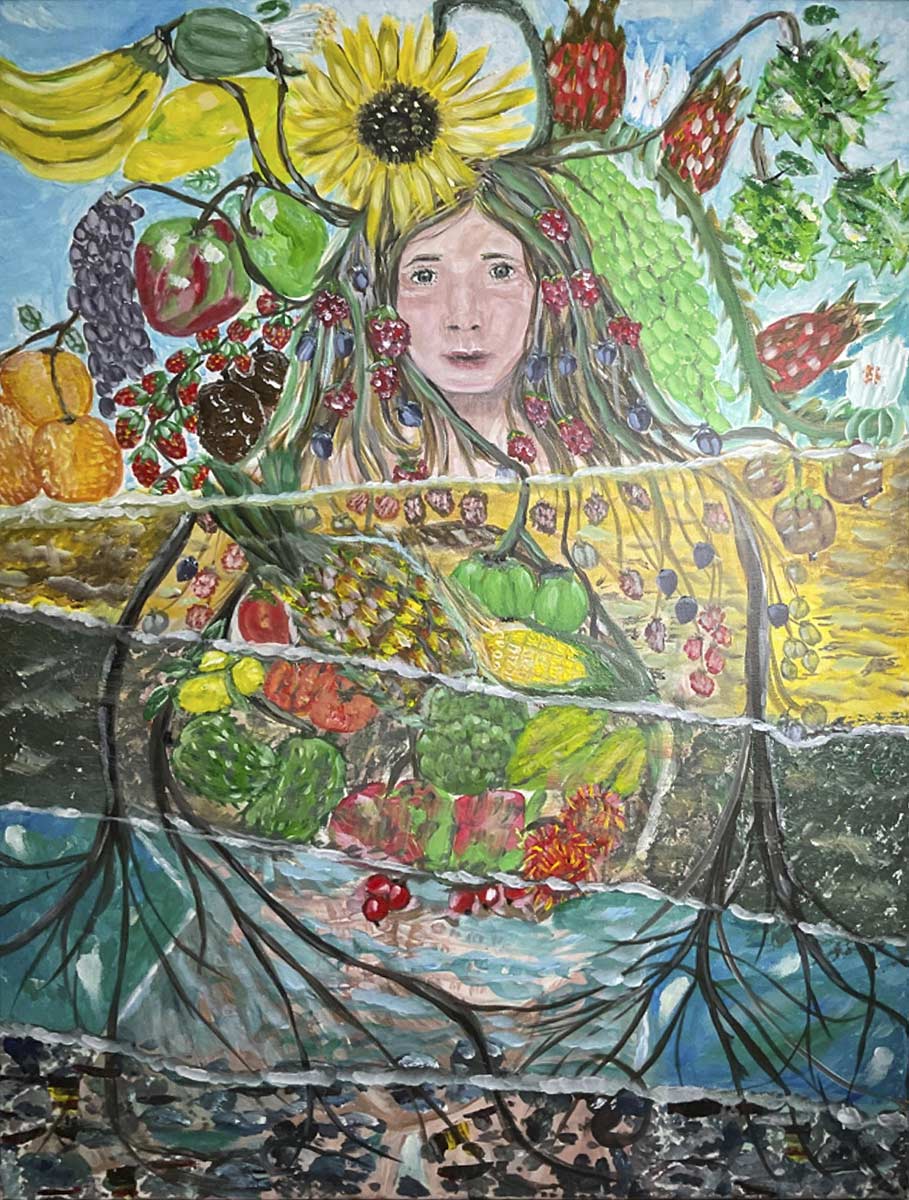 Online sale work entitled "The Versatile Woman" created by the contemporary artist Arline ChArline Cadayday