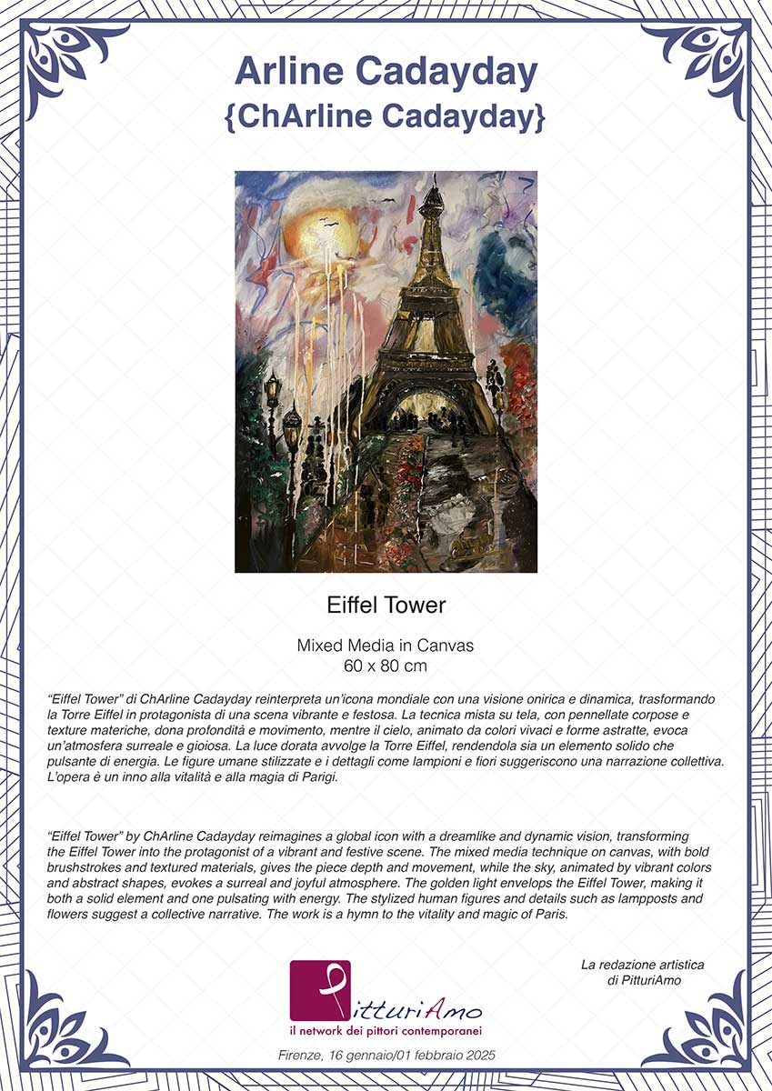 Art Critique on the Work "Eiffel Tower" by Contemporary Artist Arline Cadayday